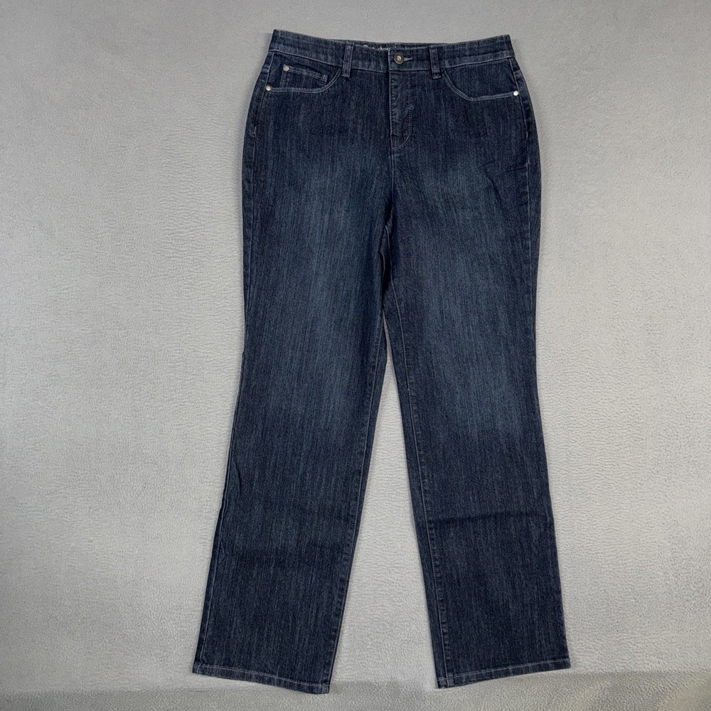 Christopher & Banks Jeans Womens 10 Blue Classic Fit Distressed Denim Cotton NWT